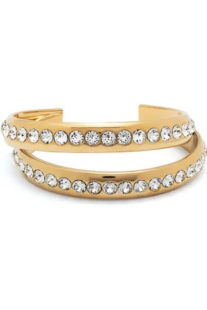 Amina Muaddi Krystalbesat Jahleel cuff-armbånd