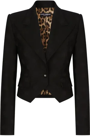 Dolce & Gabbana Enkeltradet blazer i jacquard med monogram