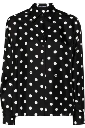 Dolce & Gabbana Polkaprikket silkeskjorte