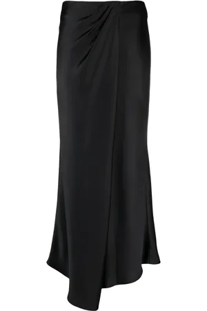 Pinko Asymmetrisk nederdel med satin-finish
