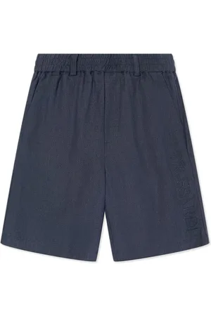 Trussardi Shorts i hør med elastiklinning