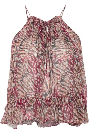 Marant Etoile Fabino-top i georgette med halterneck