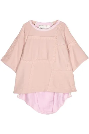 BY WALID T-shirt med patchwork