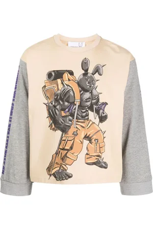 Natasha Zinko Camping bunny T-shirt med kontrastærmer