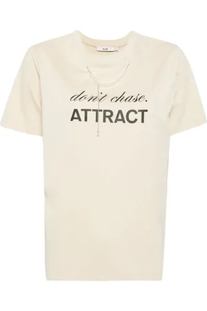 B+AB T-shirt med 3D-detalje og imiterede perler