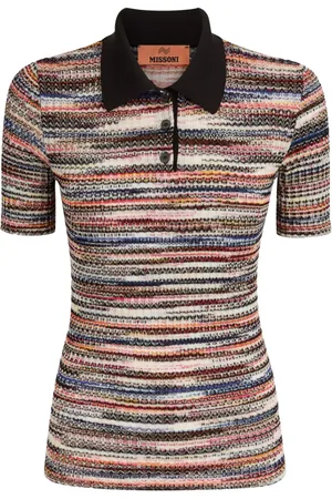 Missoni Strikket polo med striber