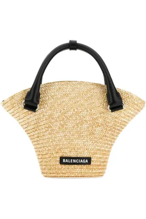 Balenciaga Lille tote i flettet bast