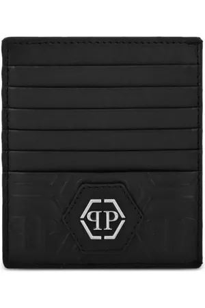 Philipp Plein Kortholder i læder med monogram