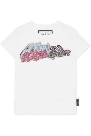 Philipp Plein T-shirt med krystaludsmykning