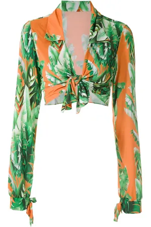 AMIR SLAMA Cropped top med tryk