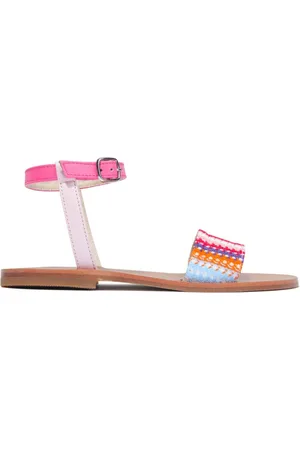 Missoni Flade sandaler i mønstret strik