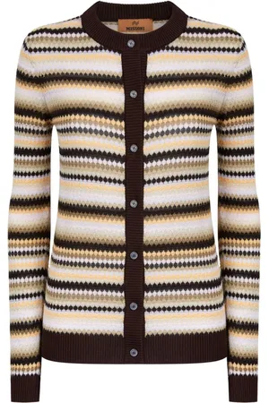 Missoni Stribet cardigan med kontrastkant
