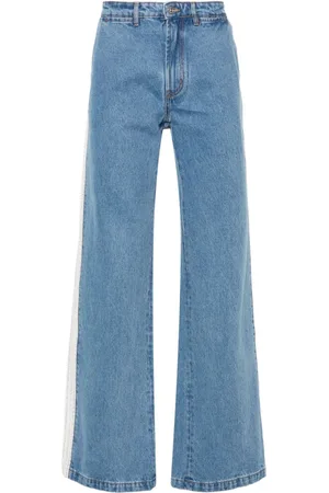 WALES BONNER Jeans med brede ben og hæklet panel