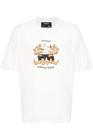 DOMREBEL Choke T-shirt med grafisk tryk