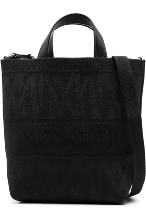 Moncler Vævet tote med logo-broderi
