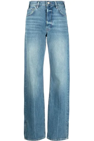 ANINE BING Jeans med lige ben og ankelslids