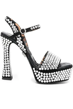 Philipp Plein Strass sandaler med krystaludsmykning