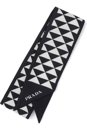 Prada Tørklæde i twill med trekantet logo