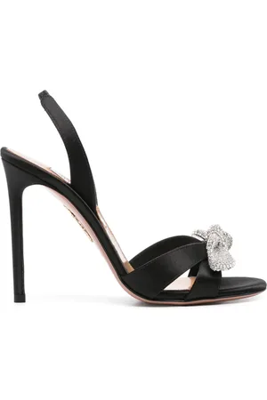 Aquazzura 105 mm Very Bow Tie Crystal sandaler