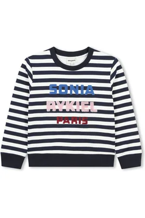 Sonia Rykiel Enfant Stribet sweatshirt med logobogstaver