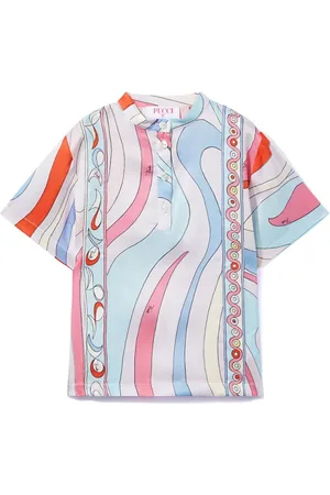PUCCI Junior Skjorte med Marmo-tryk og knapper