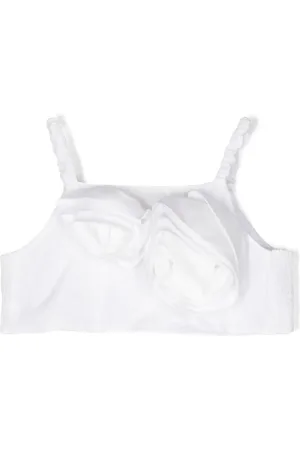 DOUUOD KIDS Cropped top med blomstret applikation