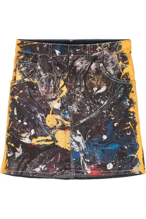 Charles Jeffrey Loverboy Exclusive Painted Art denimnederdel