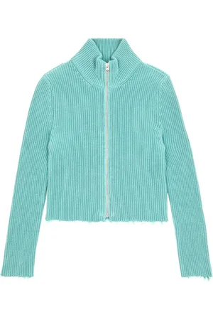 Maison Margiela Cropped cardigan med rå kant