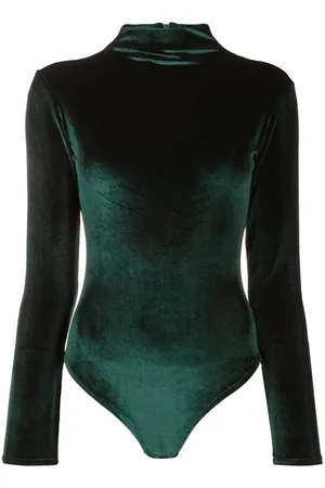 Atu Body Couture Bodysuit i velour med høj hals