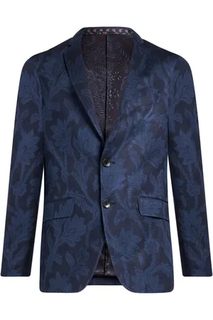 Etro Enkeltradet blazer i blomstret jacquard