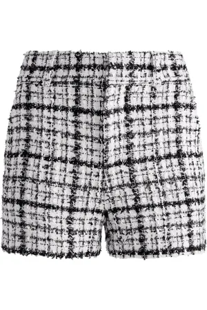 ALICE+OLIVIA Højtaljede Paula shorts i tweed