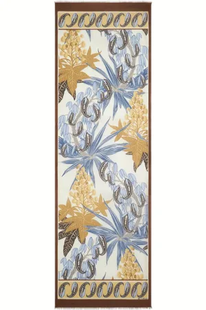 Etro Frynset tørklæde med blomstertryk