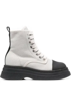 Ganni Creepers ankelstøvler med snøre