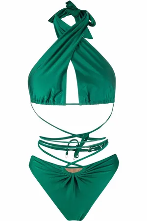 Noire Swimwear Badedragt med halterneck og lattice-rem