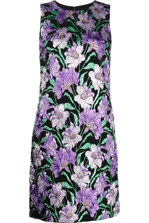 Carolina Herrera Blomstret tylkjole i jacquard med A-snit