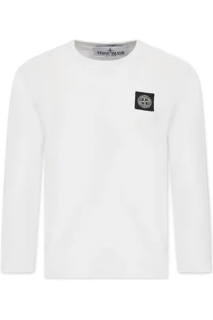 Stone Island Langærmet T-shirt med logomærke