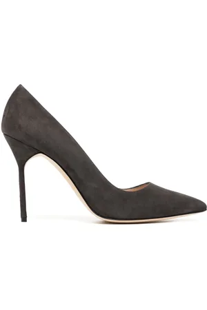 Manolo Blahnik BB 100mm pumps i ruskind