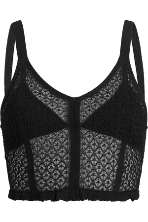 Khaite Feli bustier-top med blondedetalje