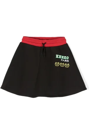 Kenzo Mellemlang nederdel med grafisk tryk
