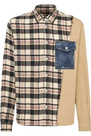 Dsquared2 Ternet skjorte med patchworkdetalje