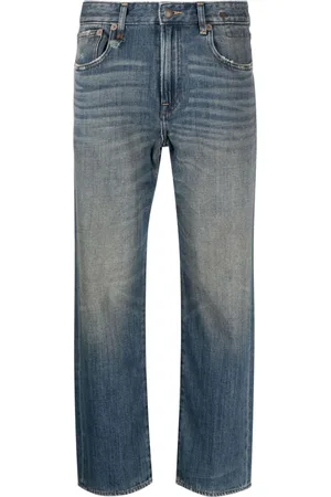 R13 Boyfriend-jeans med mellemhøj talje