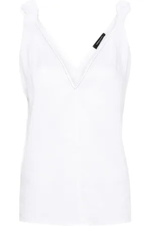 Fabiana Filippi Bluse i linned med V-hals