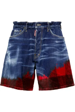 Dsquared2 Ternede denimshorts med colourblocking