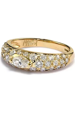 JACQUIE AICHE Marquise-slebet diamantring i 14 karat guld