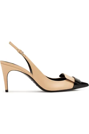 Sergio Rossi SR1 75mm slingback-pumps i læder