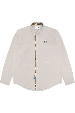 A Bathing Ape Skjorte med Moonface-broderi