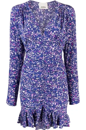 Isabel Marant Kort Lara kjole med blomstertryk