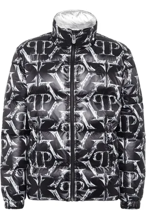 Philipp Plein Quiltet dunjakke med logotryk