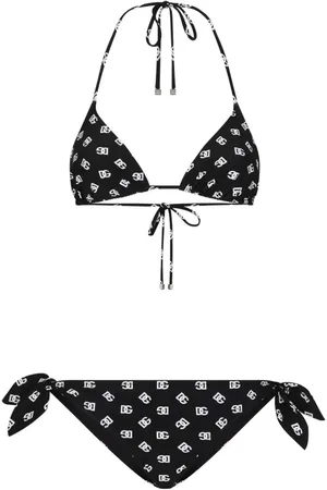 Dolce & Gabbana Trekantet bikini med DG-logotryk