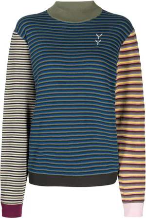 YANYAN KNITS Stribet trøje med colourblocking